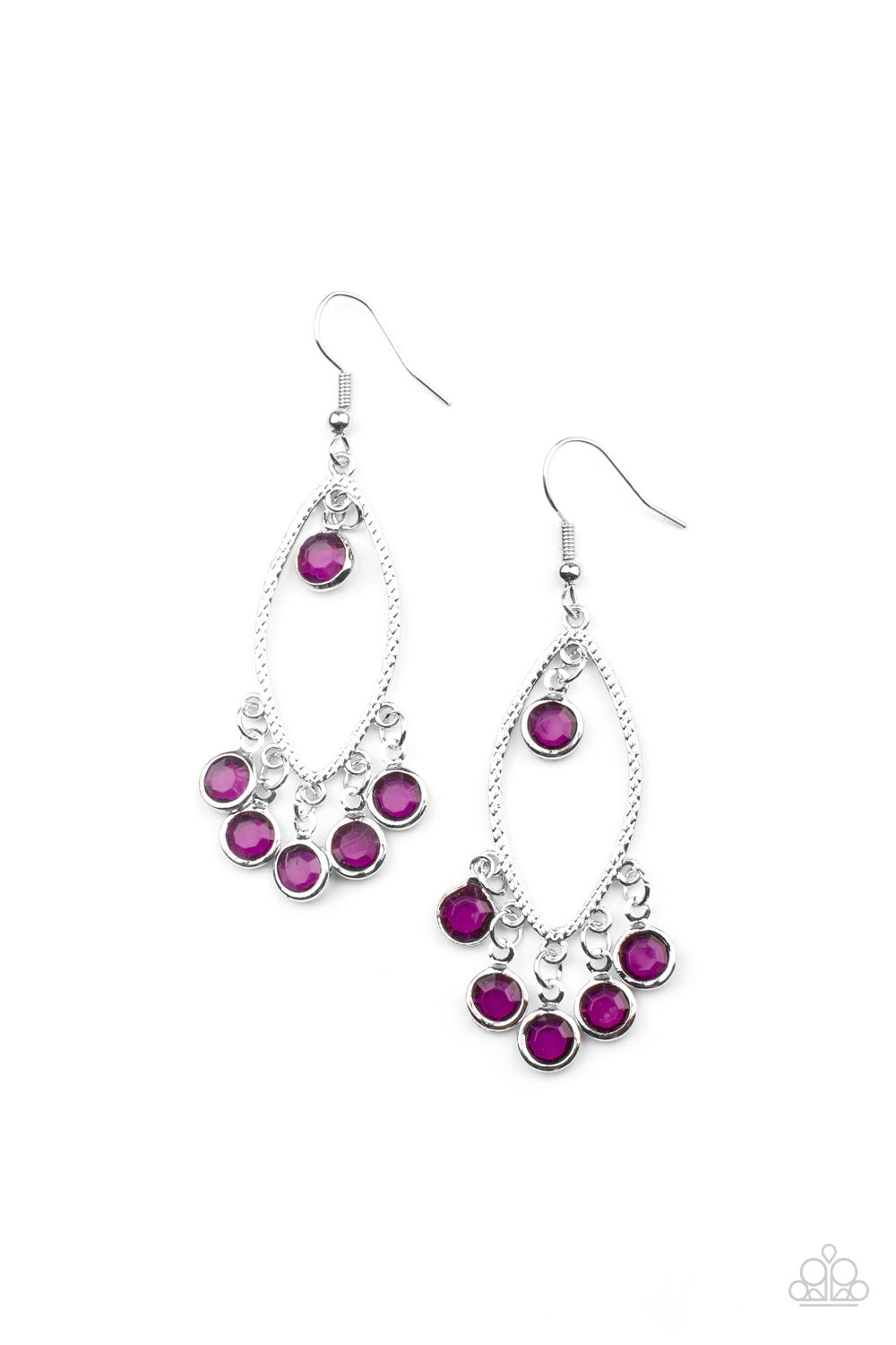 Glassy Grotto - Purple Paparazzi Earrings
