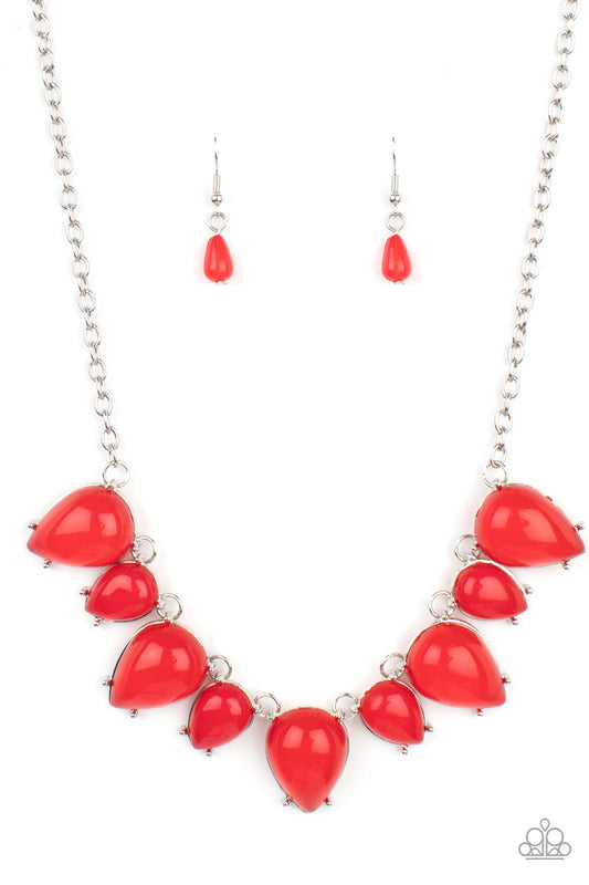 Pampered Poolside - Red Paparazzi Necklace