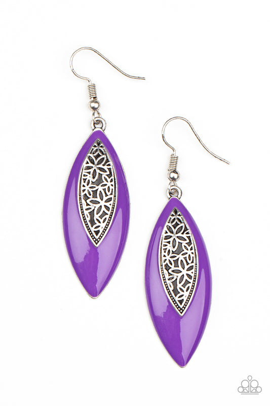Venetian Vanity - Purple Paparazzi Earrings