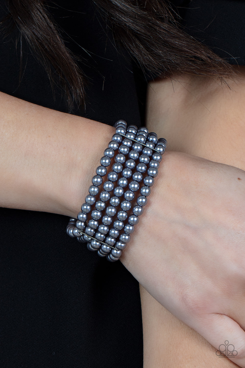 A Pearly Affair - Silver Paparazzi Bracelet