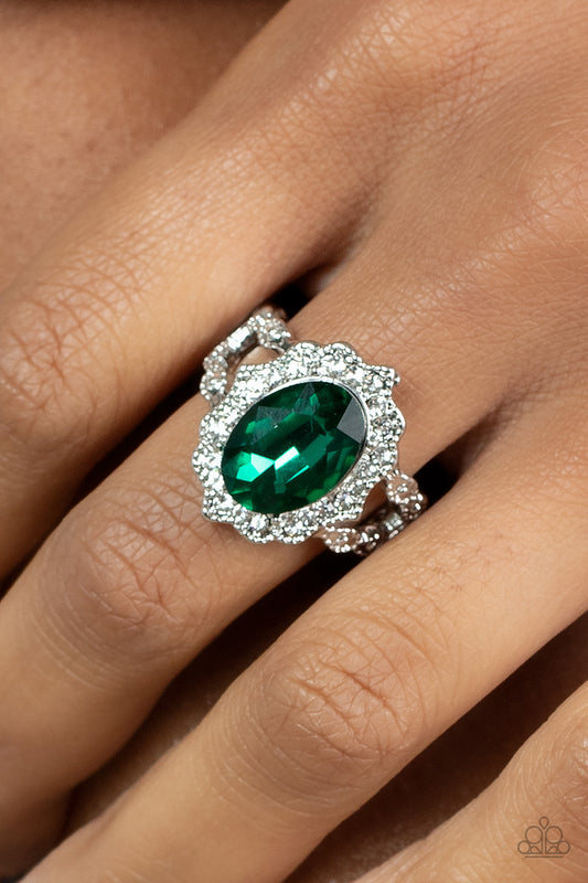 Oval Office Opulence - Green Paparazzi Ring
