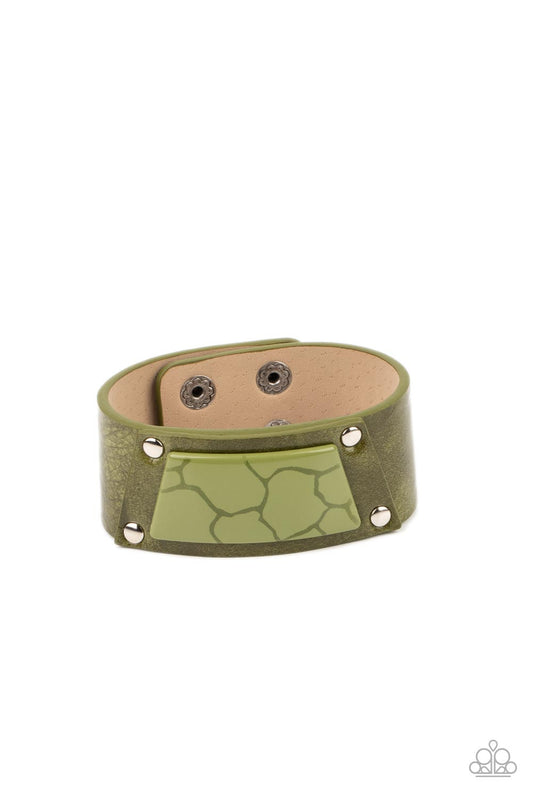 Geo Glamper - Green Paparazzi Bracelet