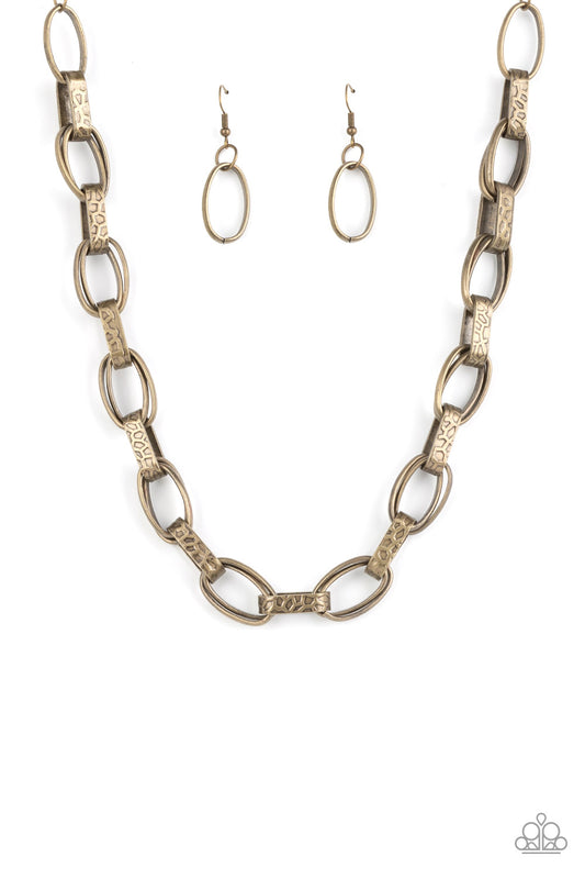 Motley In Motion - Brass Paparazzi Necklace