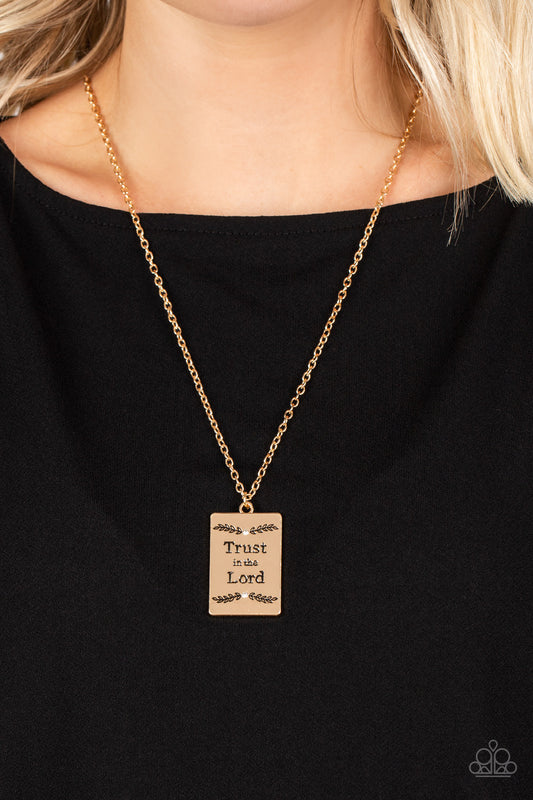 All About Trust - Gold Paparazzi Necklace