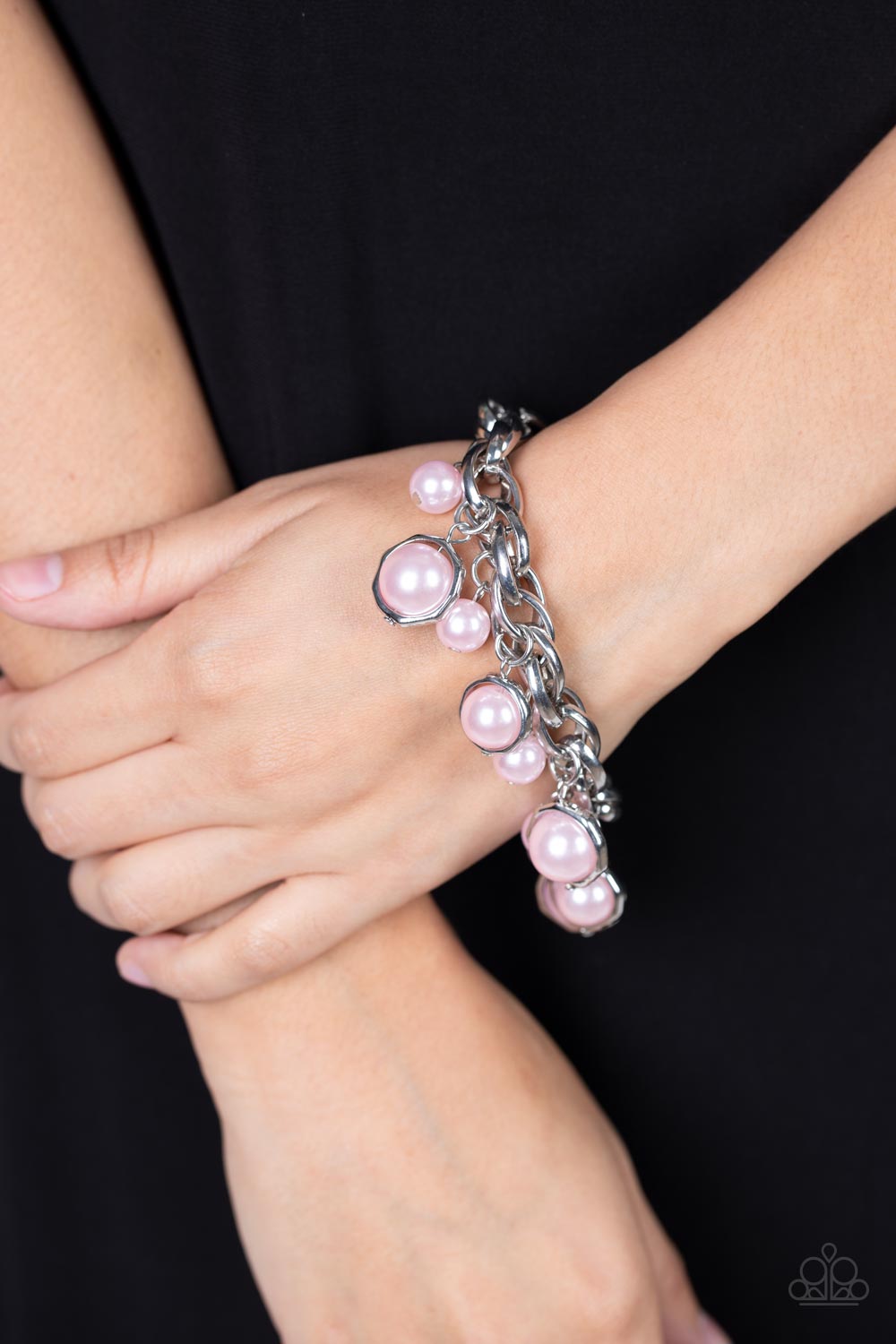 Revolving Refinement - Pink Necklace & Bracelet Set