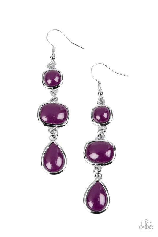 Fashion Frolic - Purple Paparazzi Earrings