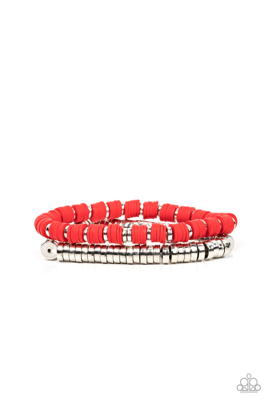 Catalina Marina - Red Paparazzi Bracelet