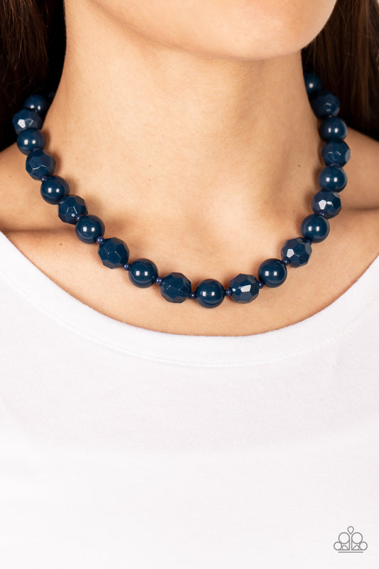 Popping Promenade - Blue Paparazzi Necklace