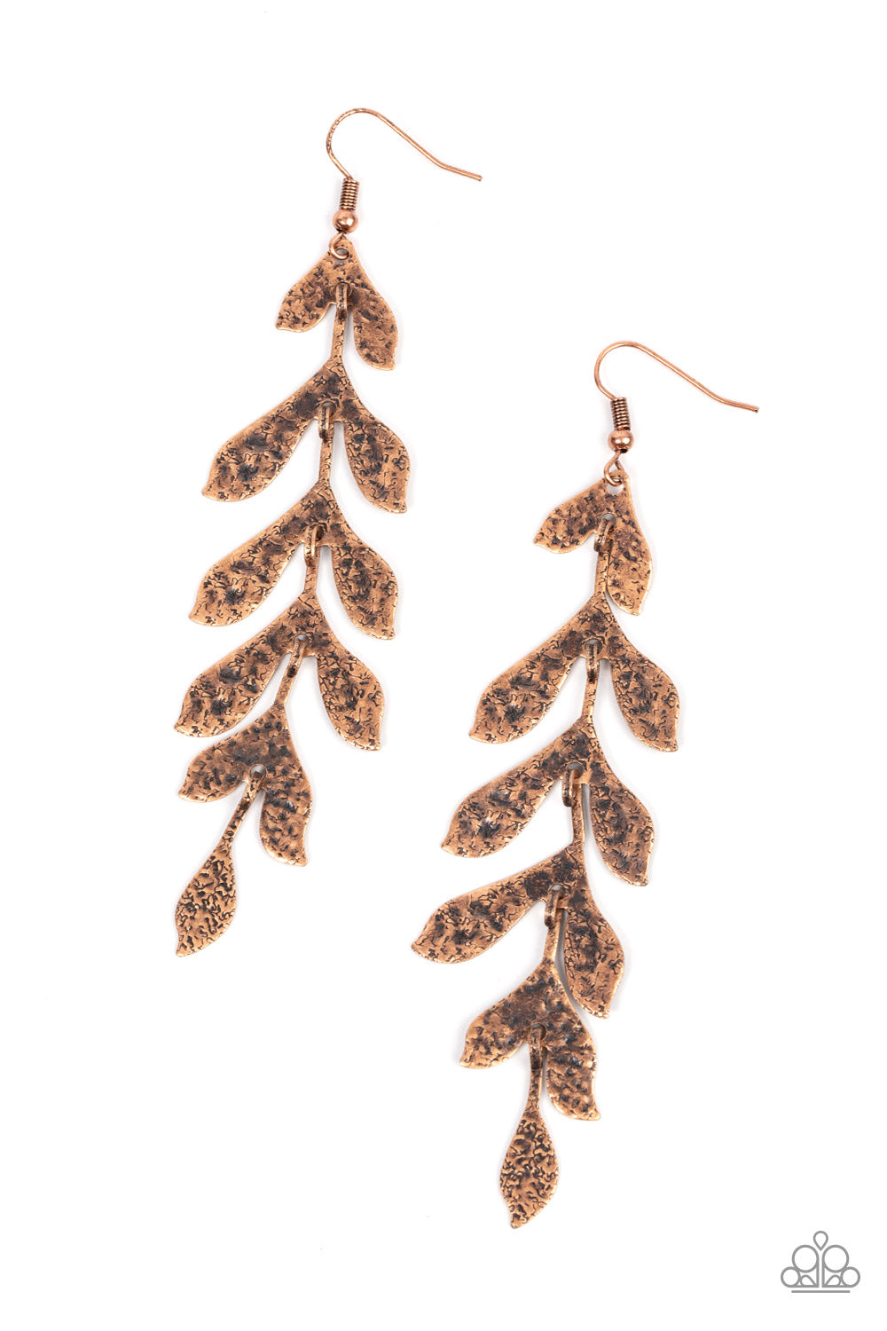Lead From the FROND - Copper Paparazzi Earrings