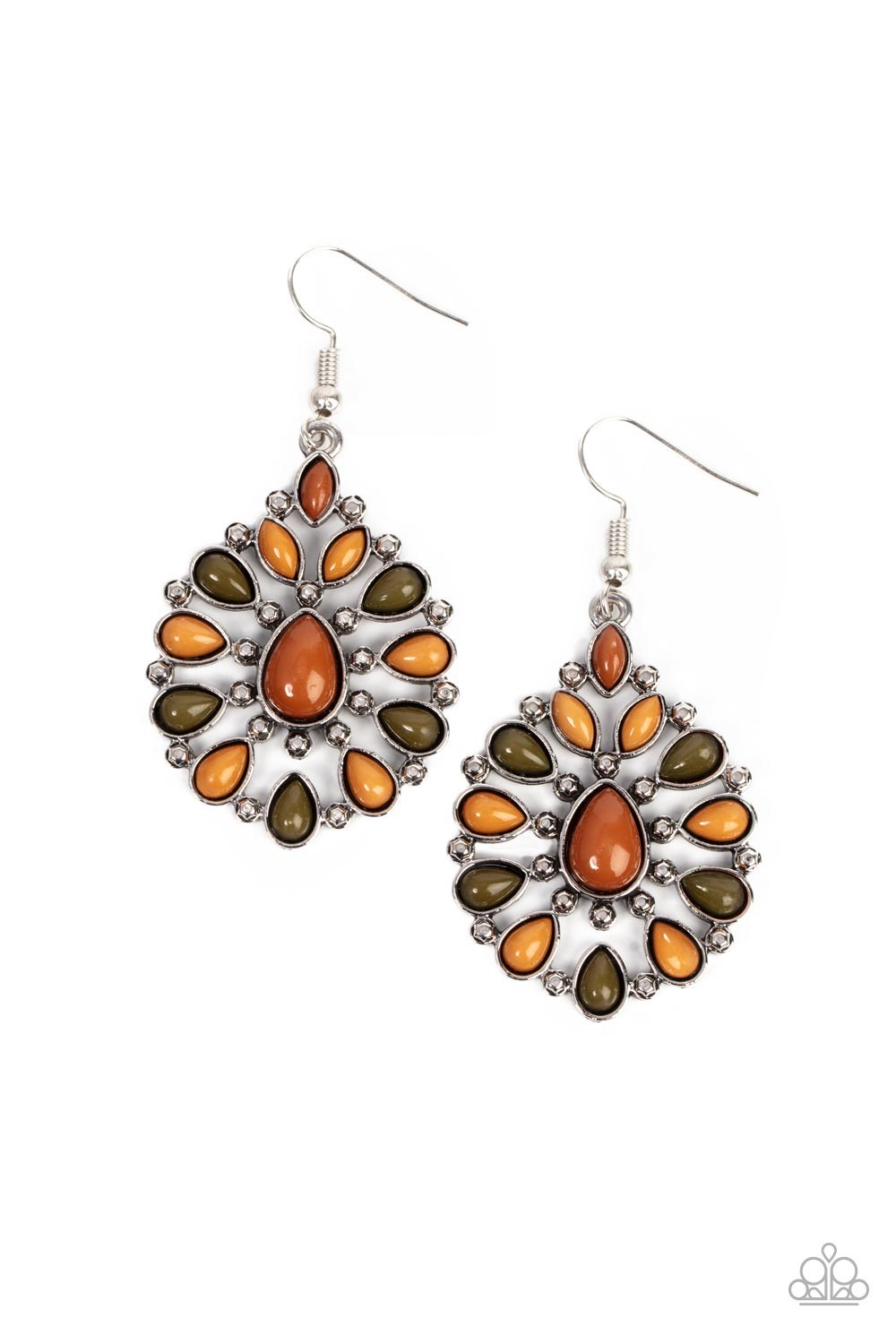 Lively Luncheon - Multi Paparazzi Earrings