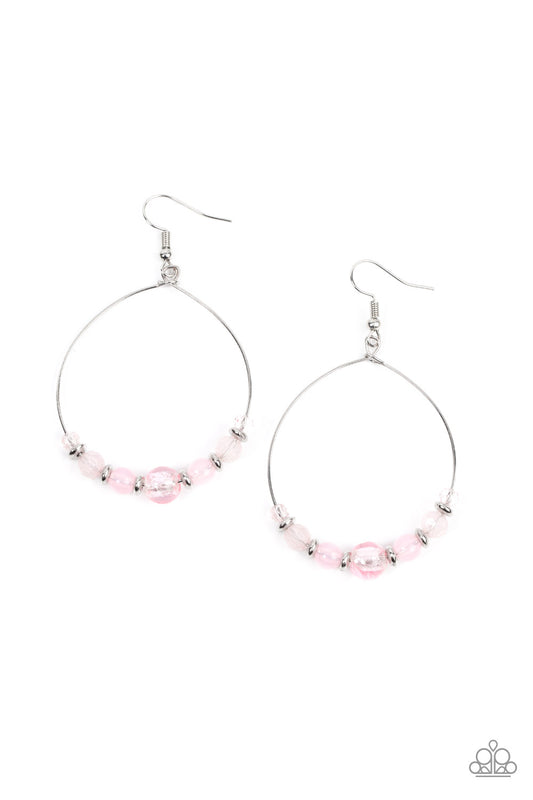 Ambient Afterglow - Pink Paparazzi Earrings