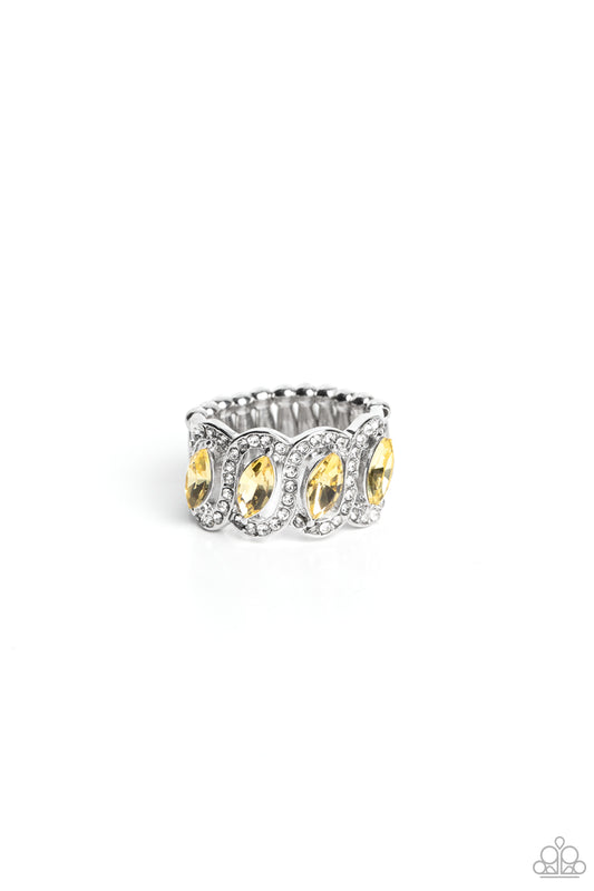 Paparazzi Staggering Sparkle - Yellow Ring