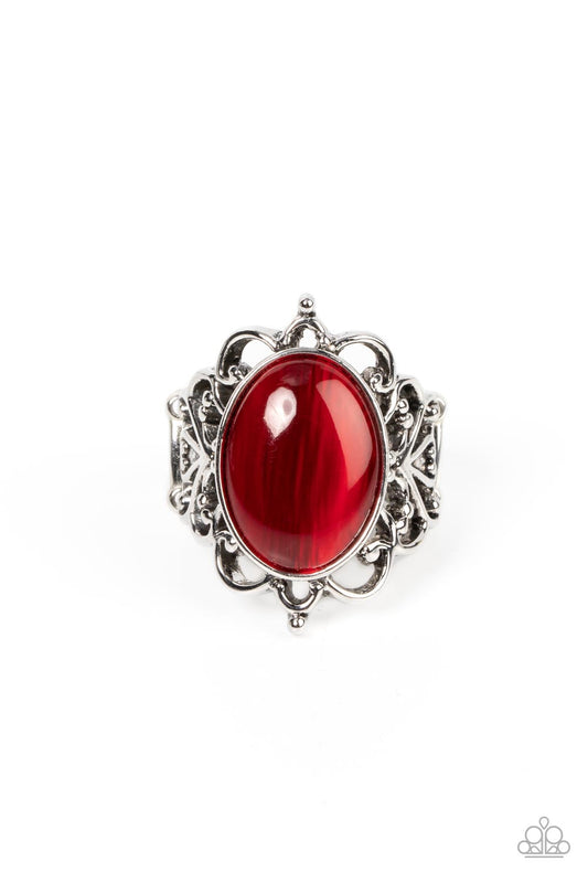 Radiantly Reminiscent - Red Paparazzi  Ring