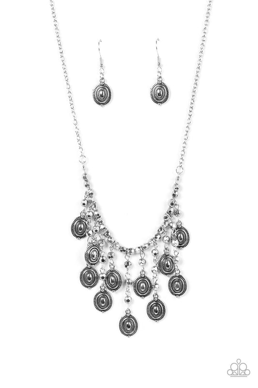 Paparazzi Leave it in the PASTURE - Silver Necklace