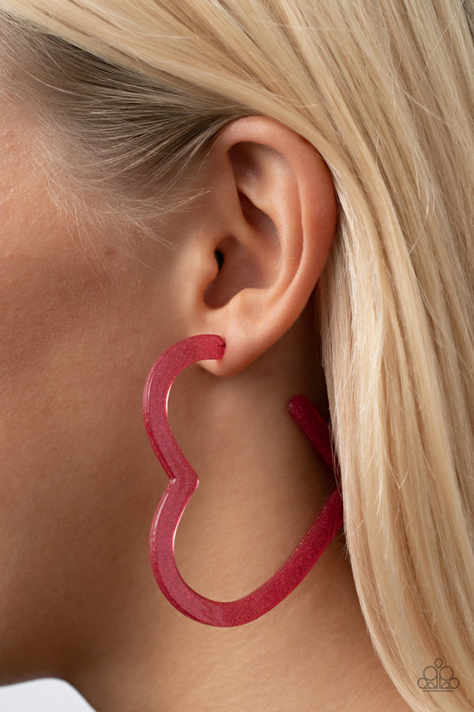 Heart-Throbbing Twinkle - Pink Paparazzi Earrings