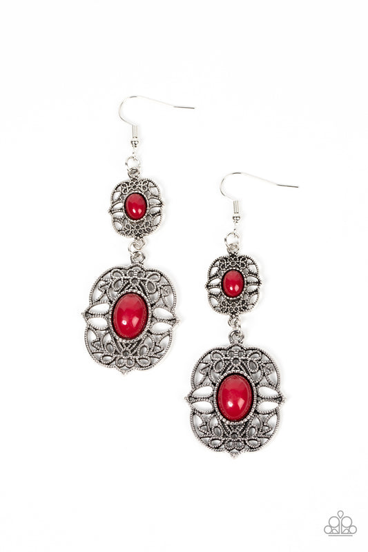 Victorian Villa - Red Earrings