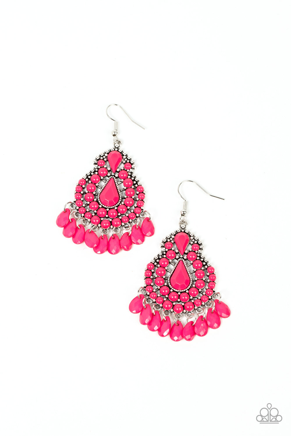 Persian Posh - Pink Paparazzi Earrings