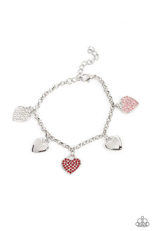 Red Heart Necklace & Bracelet Set