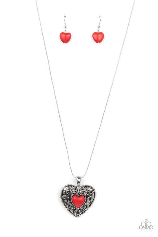 Wholeheartedly Whimsical - Red Paparazzi Necklace