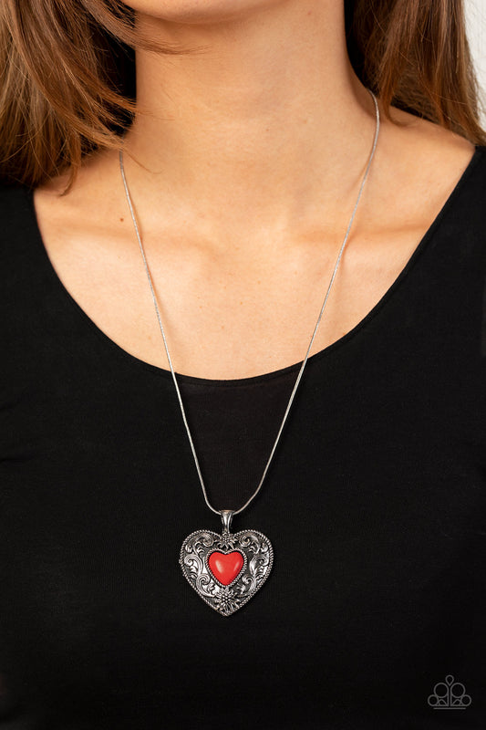 Wholeheartedly Whimsical - Red Paparazzi Necklace