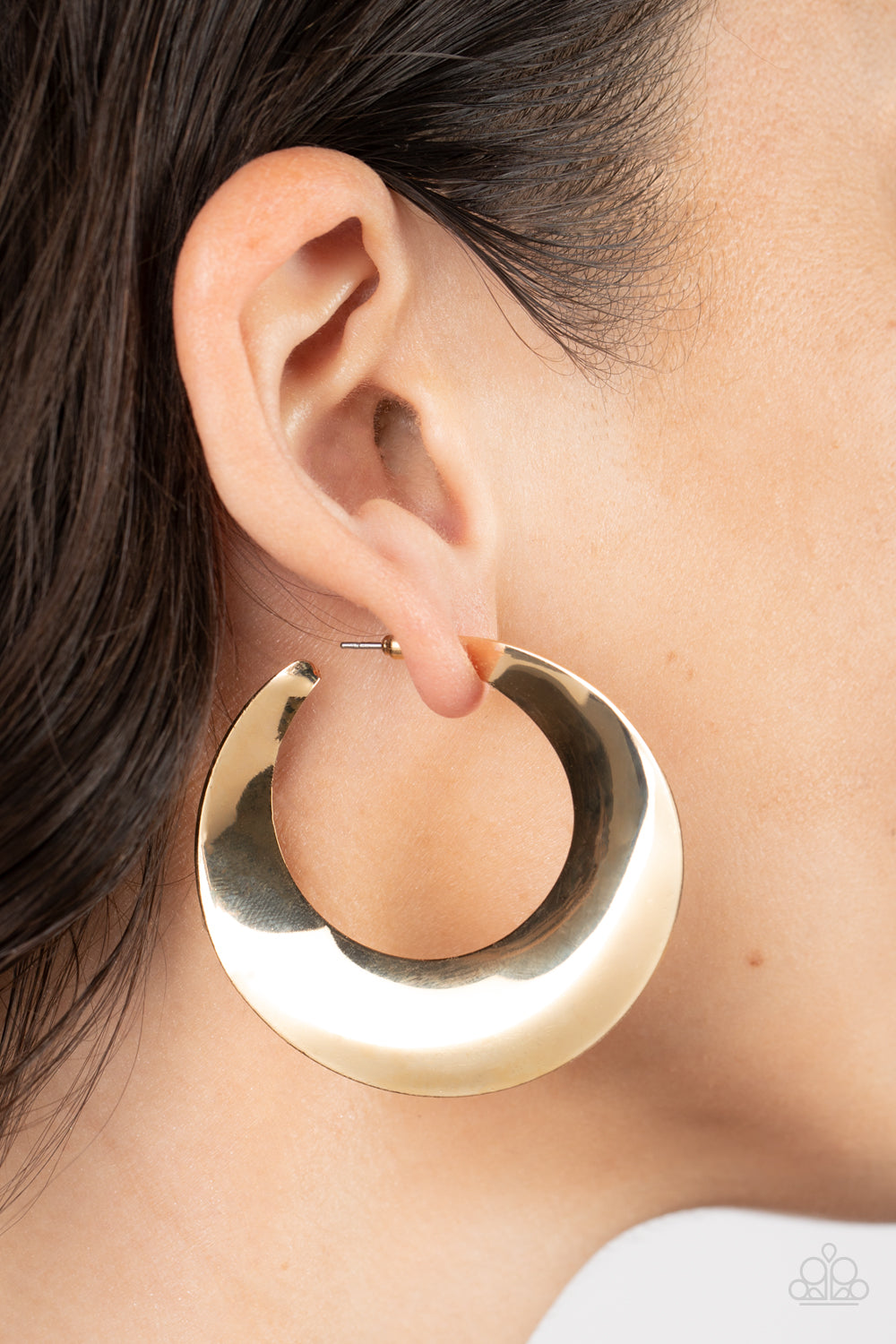Power Curves - Gold Paparazzi Earrings