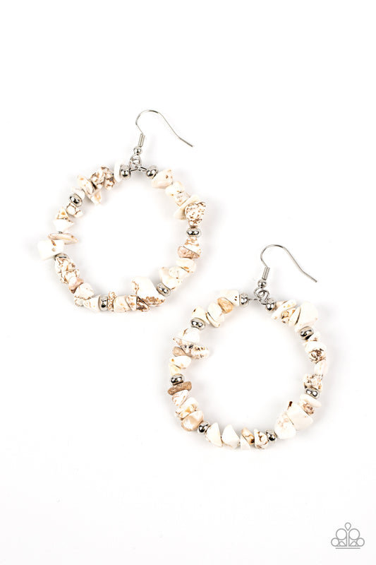 Paparazzi Mineral Mantra - White Earrings