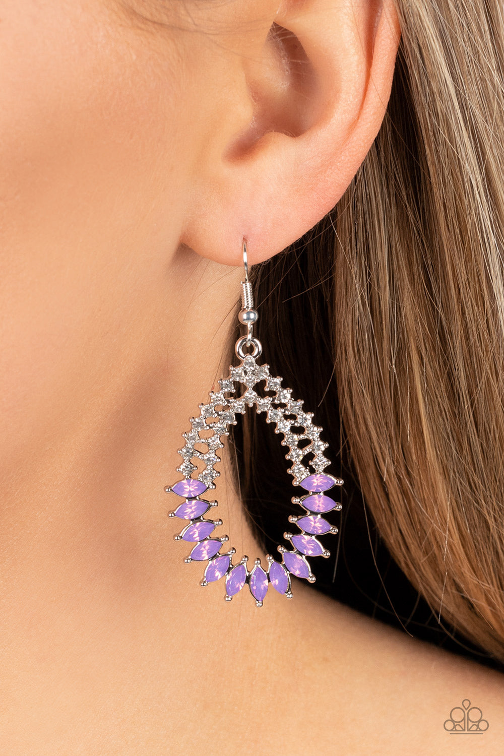 Lucid Luster - Purple Paparazzi Earrings