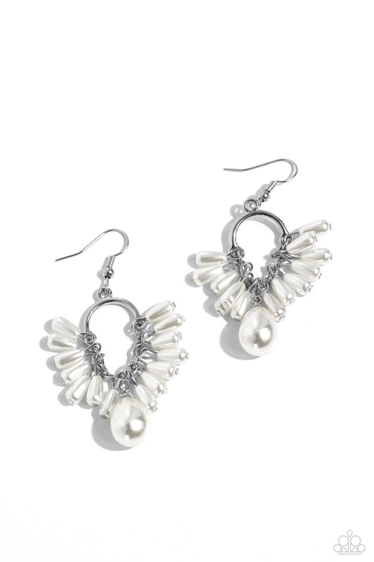 Ahoy There! - White Earrings