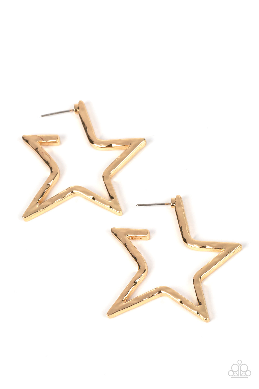 Paparazzi All-Star Attitude - Gold Earrings