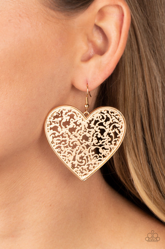 Paparazzi Fairest in the Land - Gold Earrings