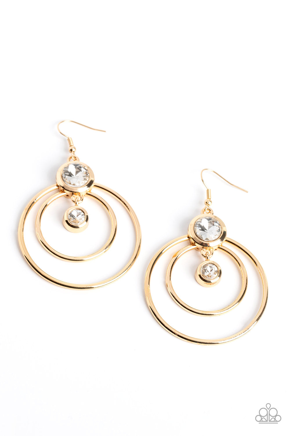 Paparazzi Earring Dapperly Deluxe - Gold