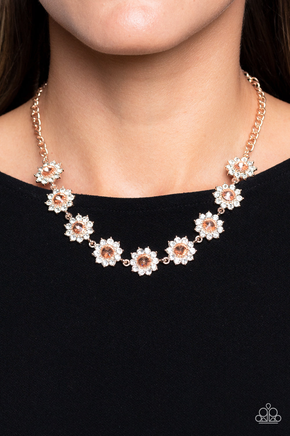 Blooming Brilliance - Rose Gold Necklace