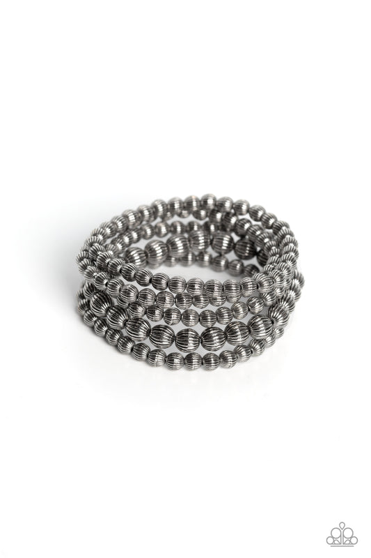 Sonoran Stripes - Silver Bracelet