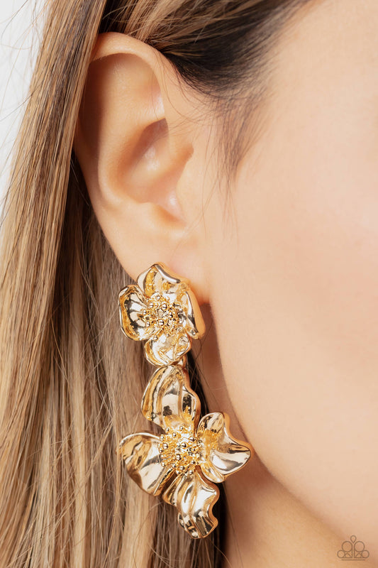 Paparazzi Gilded Grace - Gold Earrings