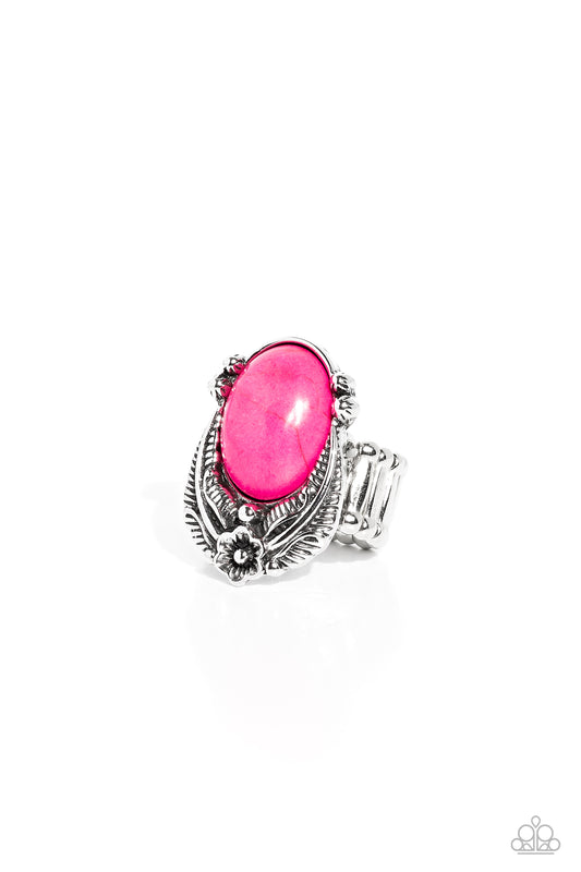 Paparazzi Serrated Style - Pink Ring